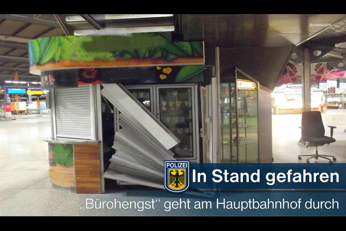 Mit Bürostuhl in Verkaufsstand gedonnert 