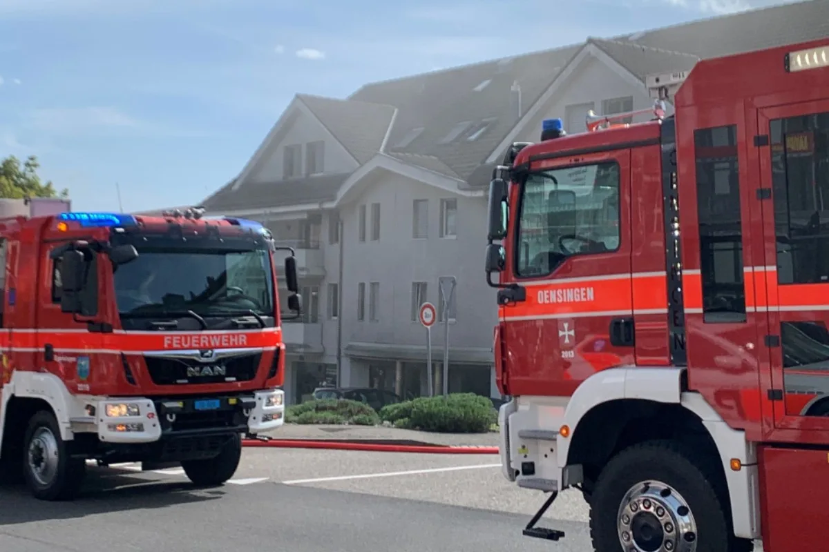 Egerkingen AG - Brand in Mehrfamilienhaus - mehrere Personen im Spital