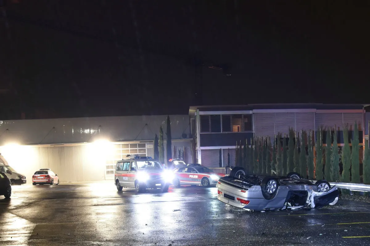 St.Margrethen SG - Vor Kontrolle geflüchtet und verunfallt