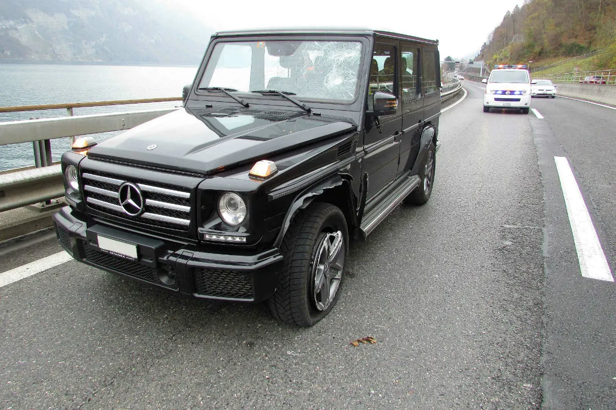 Obstalden GL - Verkehrsunfall auf der Autobahn A3