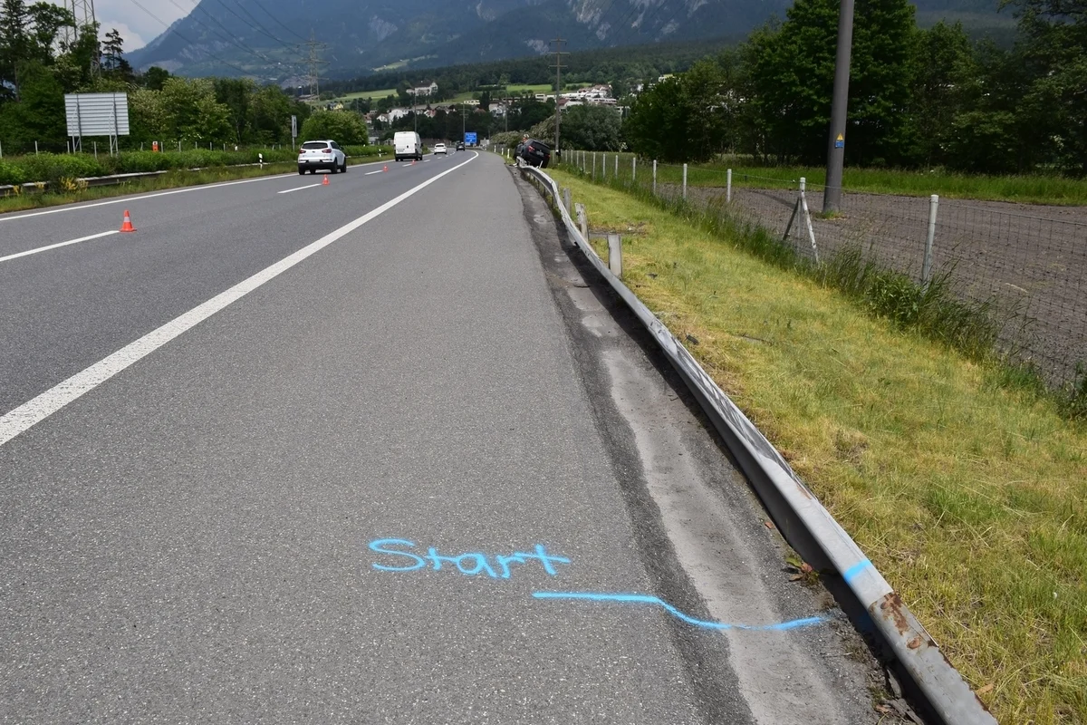 Unfall gestern in Chur GR - Fahrunfähig auf Leitplanke gefahren 