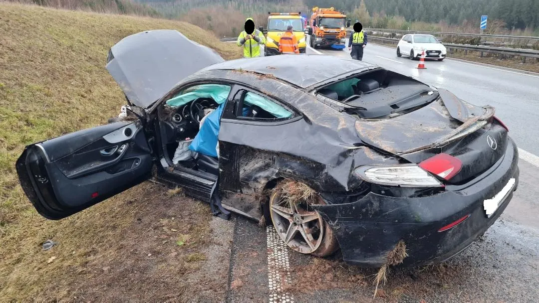 A73 Suhl – Schwerer Verkehrsunfall auf der Autobahn