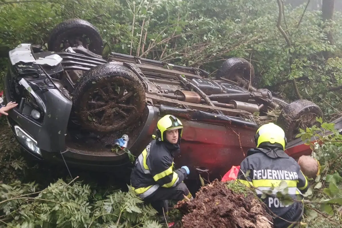 Unfall in Pöls ST – Pick-up stürzt 200 Meter in die Tiefe