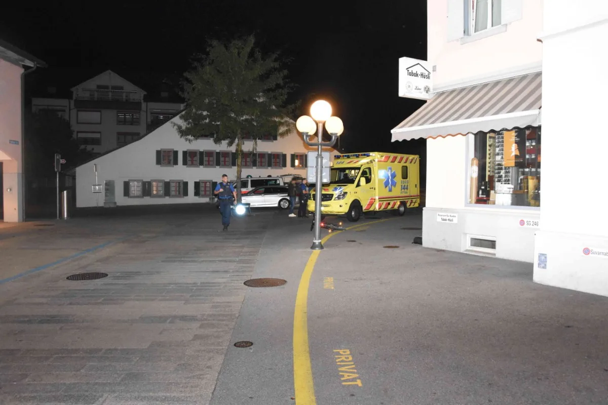  Unfall in Rapperswil-Jona SG -29-Jährige in angetrunkenem Zustand gestürzt und verletzt