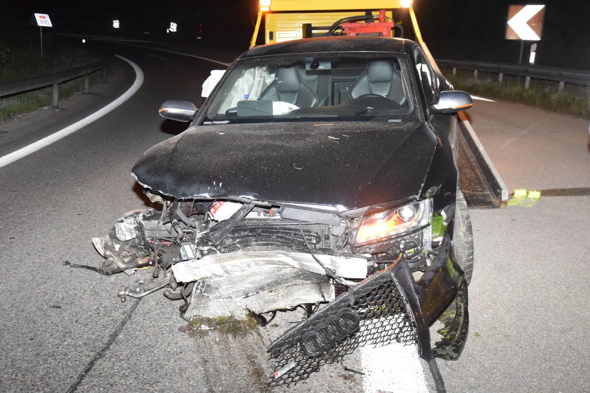 A5 Deitingen SO - Unfallstelle verlassen 