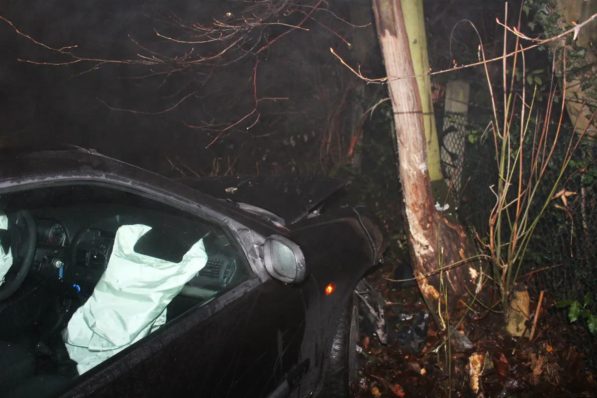 Gelsenkirchen - Alkoholisierter Autofahrer prallt gegen Baum