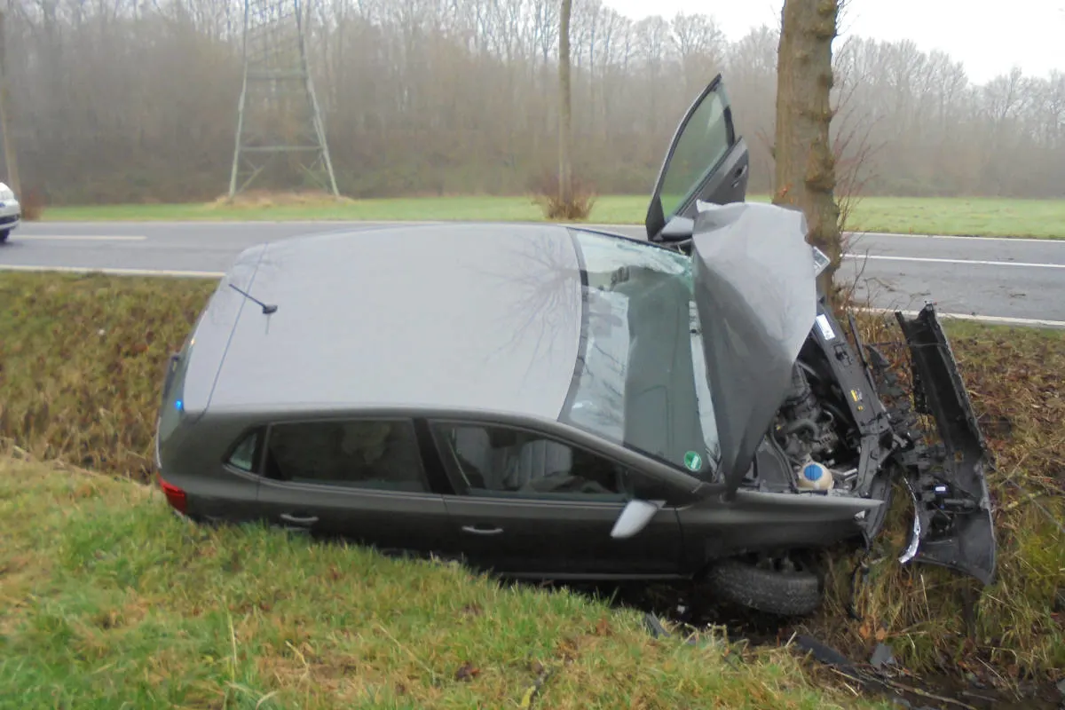 Münster - Mit Auto vor Baum geprallt