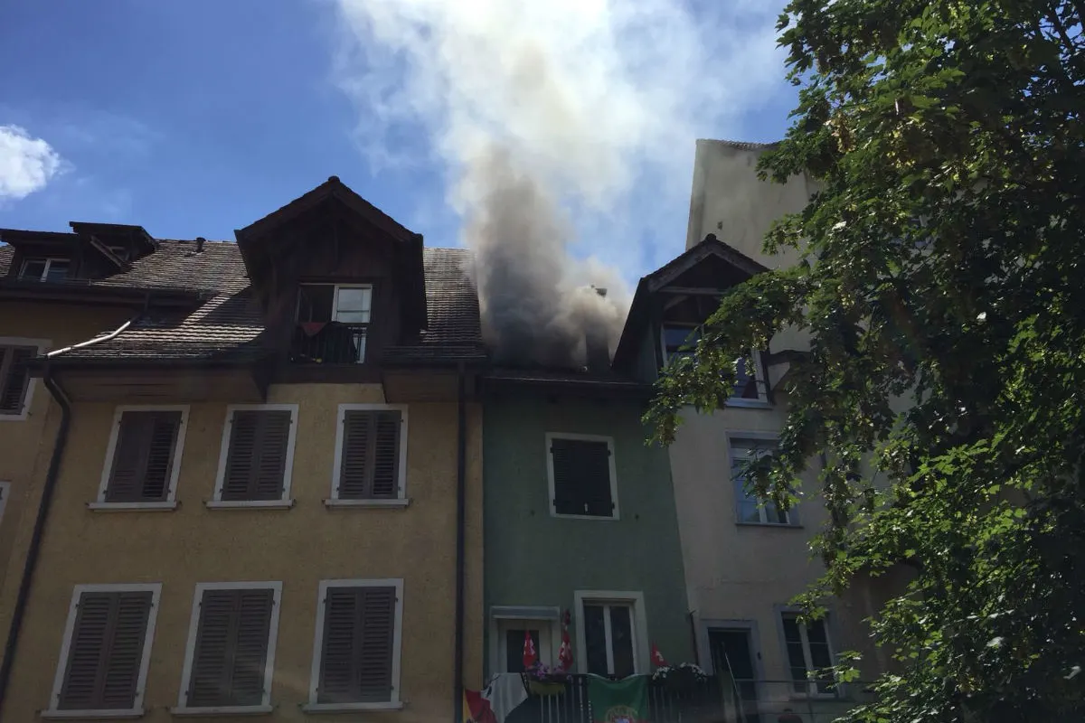 Mellingen AG - Brand in der Altstadt