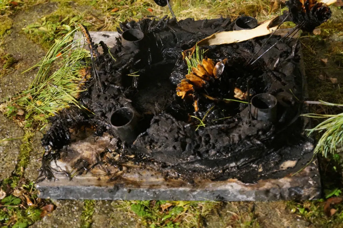 Baar ZG - Adventskranz in Flammen