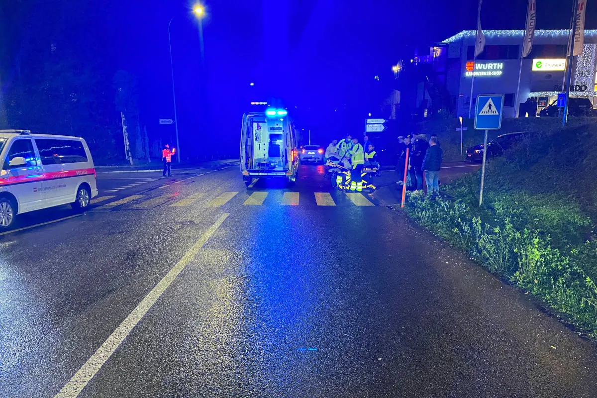 Oftringen AG – Fussgänger angefahren und verletzt 