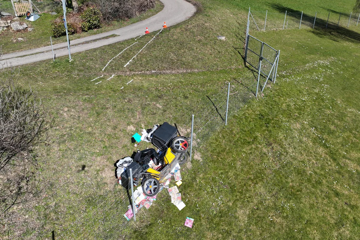 Herisau AR – Postangestellter verunfallt mit Elektroroller