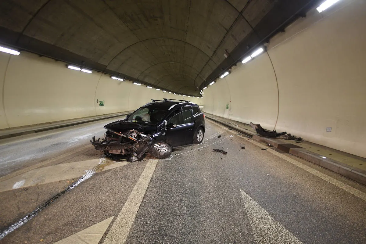 A3 Basel BS - Unfall in der Autobahneinfahrt