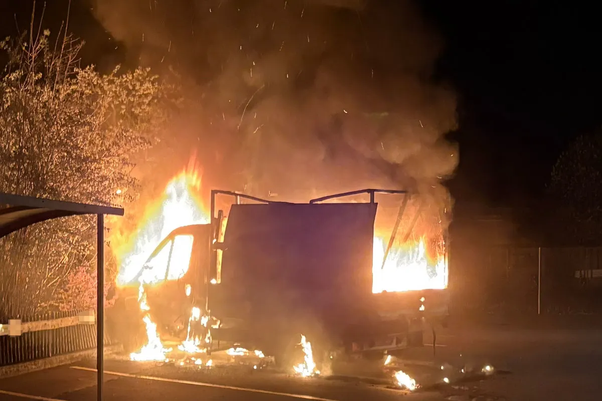 Sargans SG – Lieferwagen in Brand
