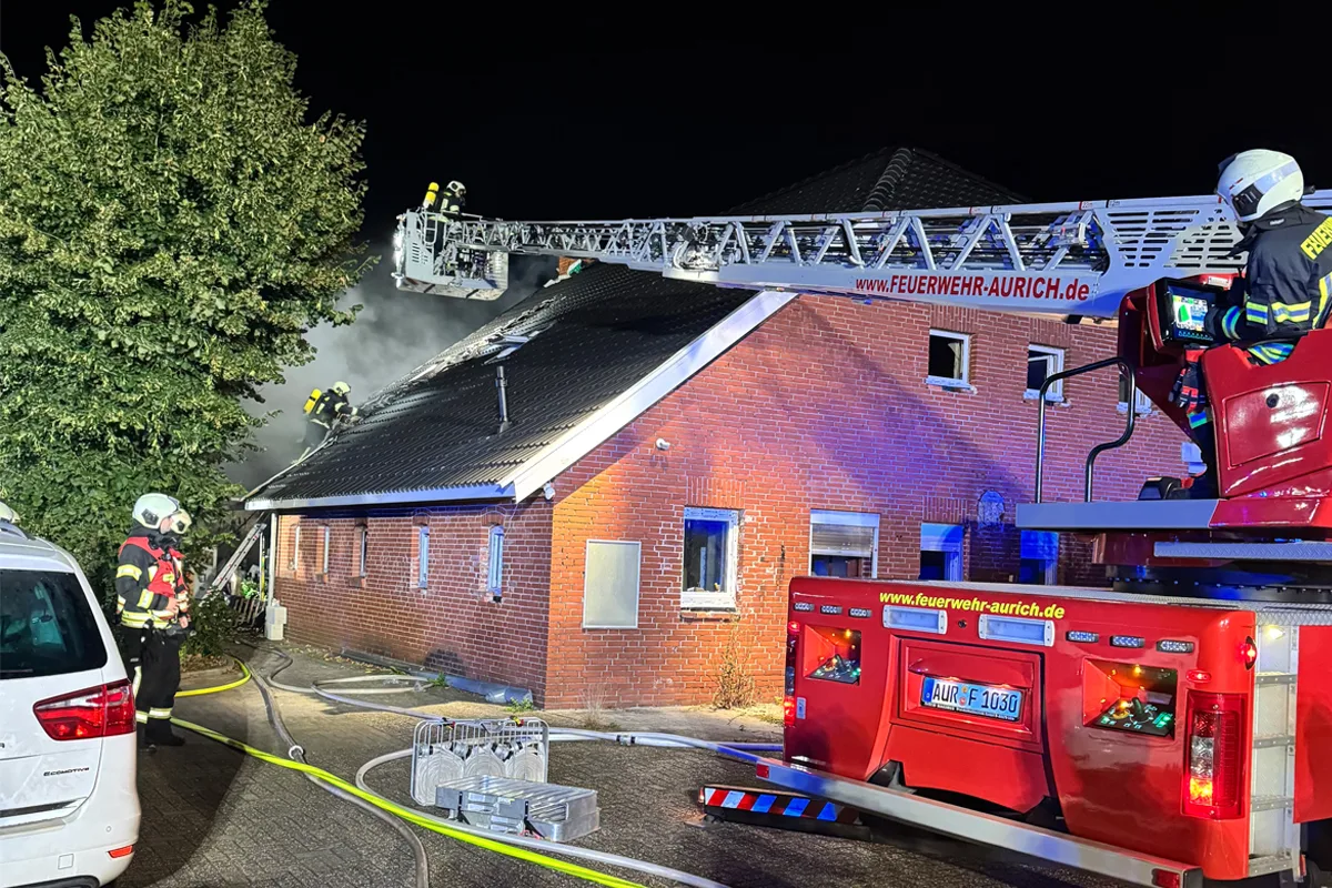 Aurich NI – Brand von Wohnhaus