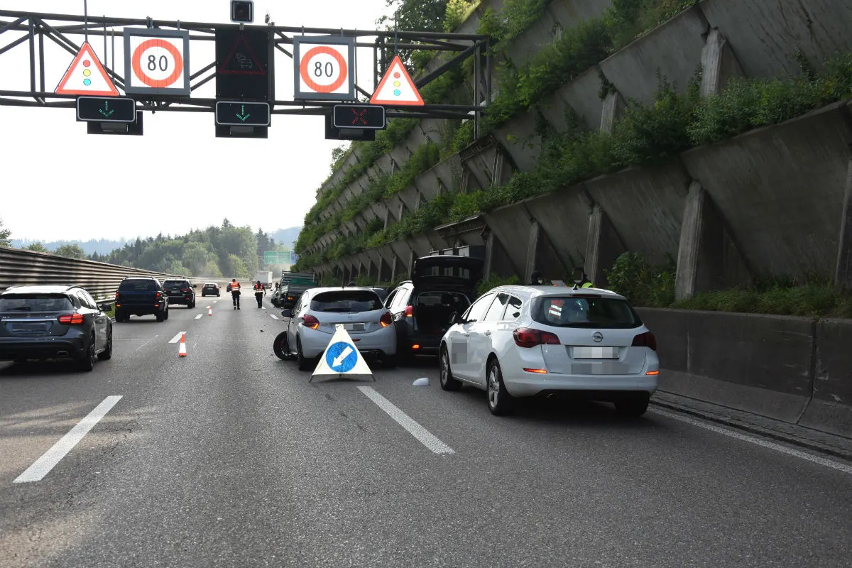 St. Gallen SG - Kollisionen auf der Stadtautobahn