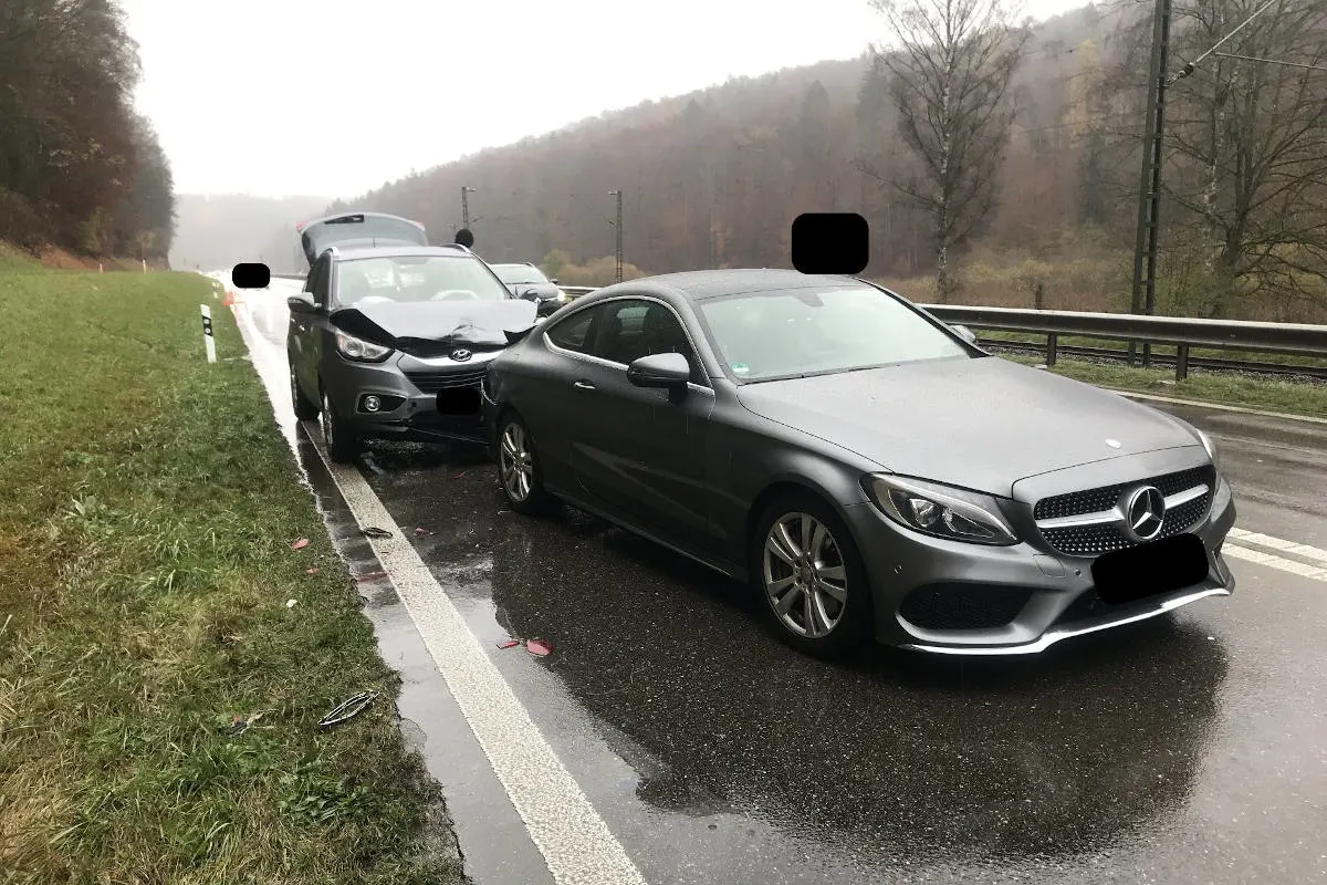 Unfall Herblingen SH - Auffahrkollision auf der J15