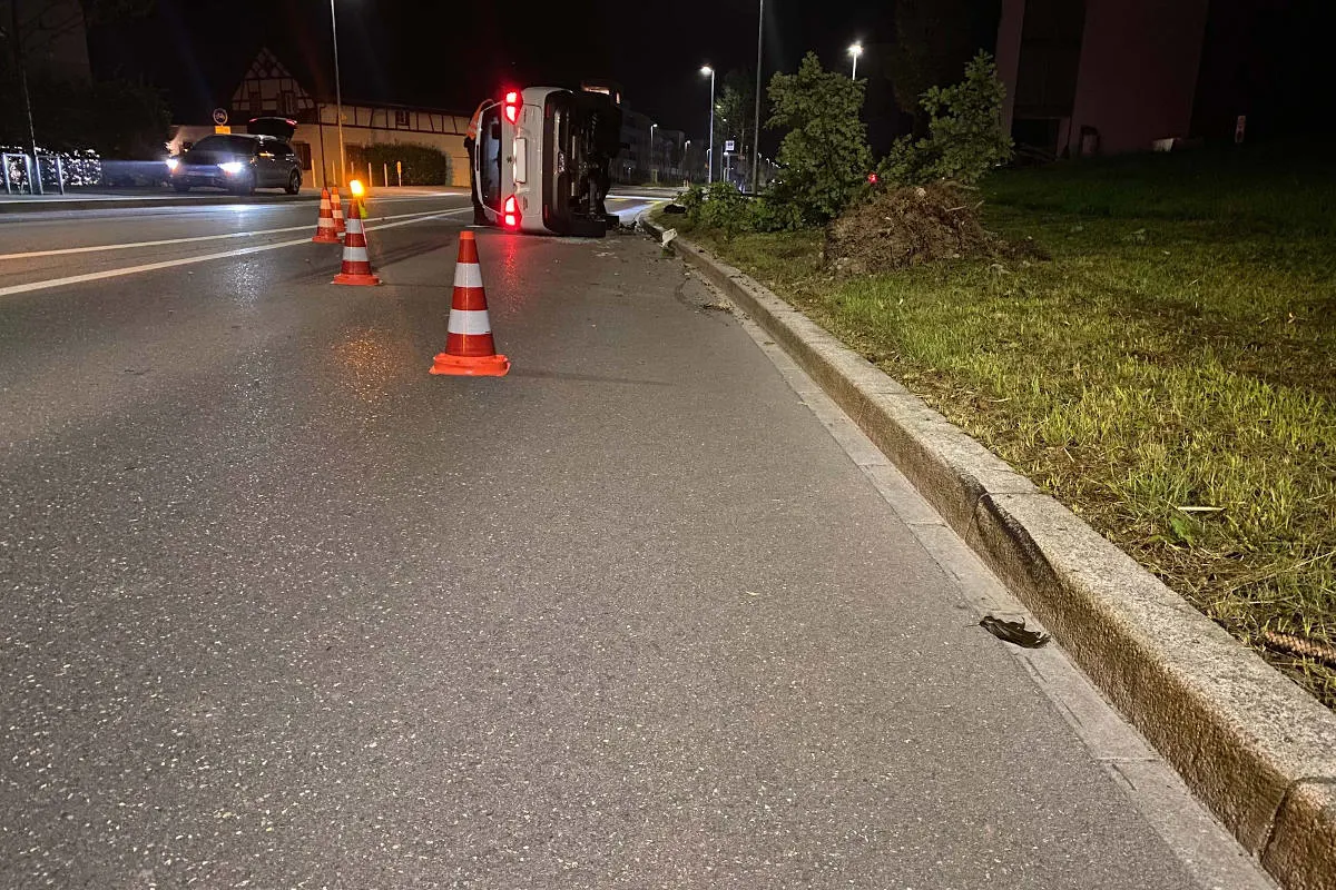 Cham ZG – In Baum gekracht und umgekippt