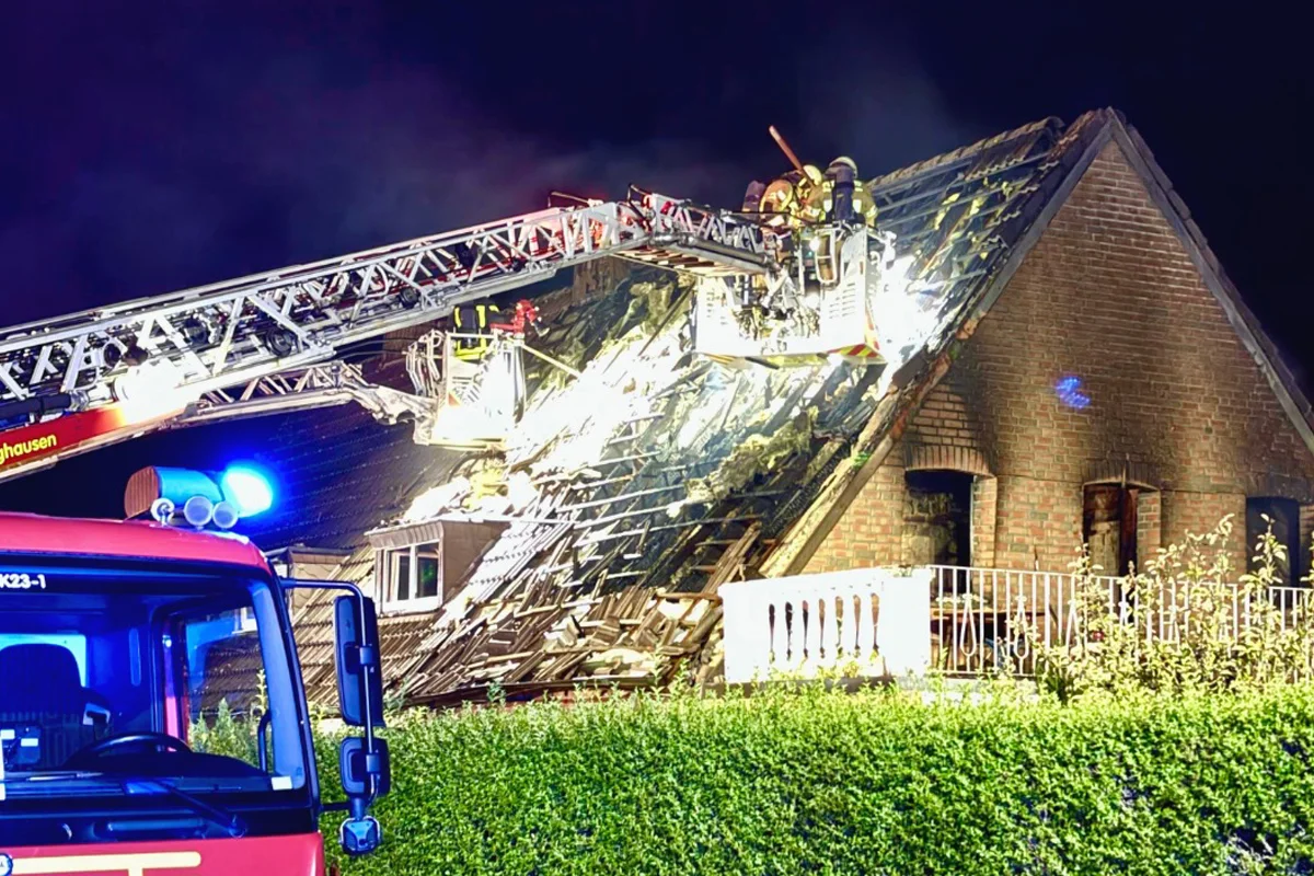 Recklinghausen NW – Schwerstverletzter bei Brand in Einfamilienhaus