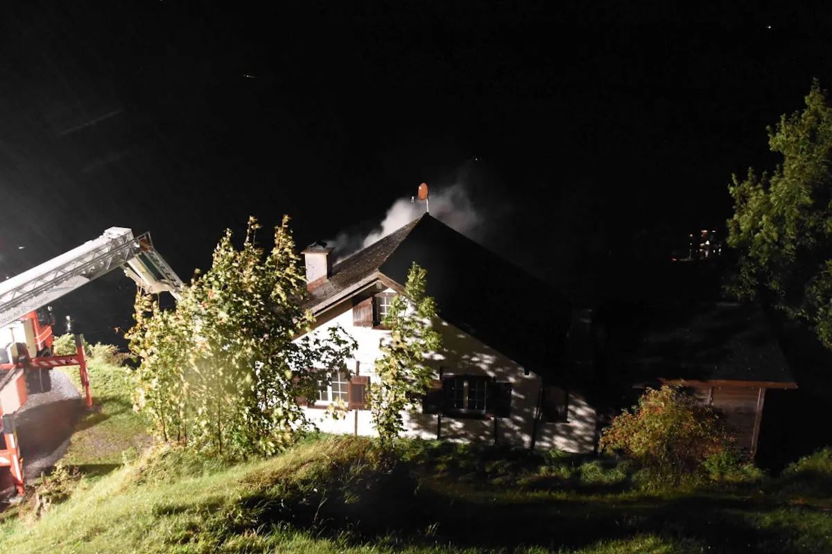 Alt St. Johann SG - Brand in Ferienhaus