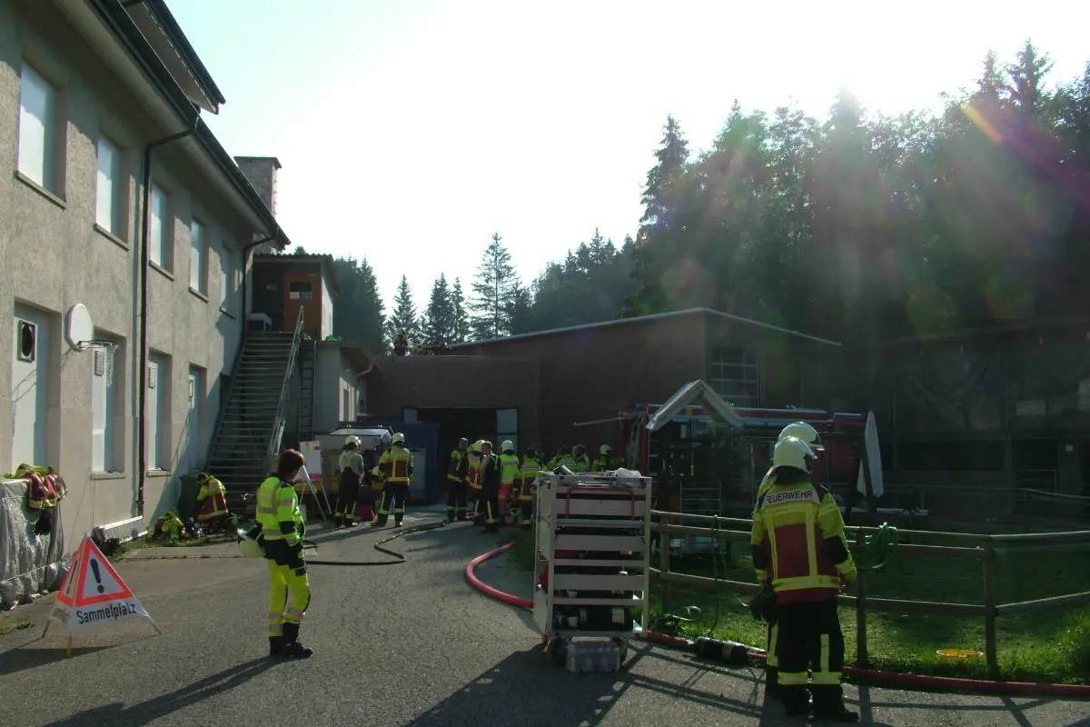 Schönengrund SG - Brand in Industrieanlage 