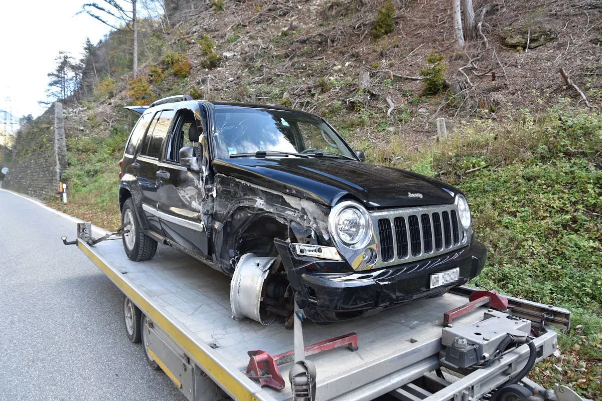 A28 Landquart GR - Verkehrsunfall verursacht Verkehrsbehinderungen