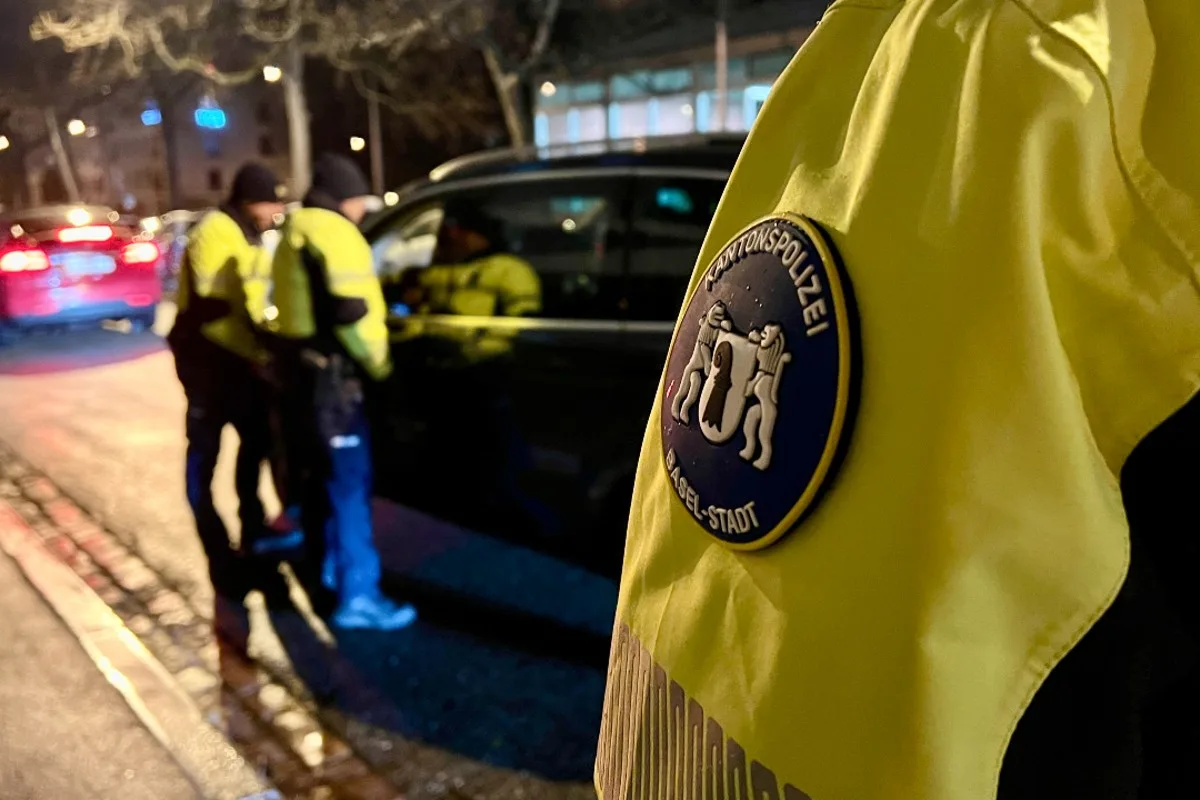 Basel - Grosskontrolle zum Auftakt der Aktion "Via"