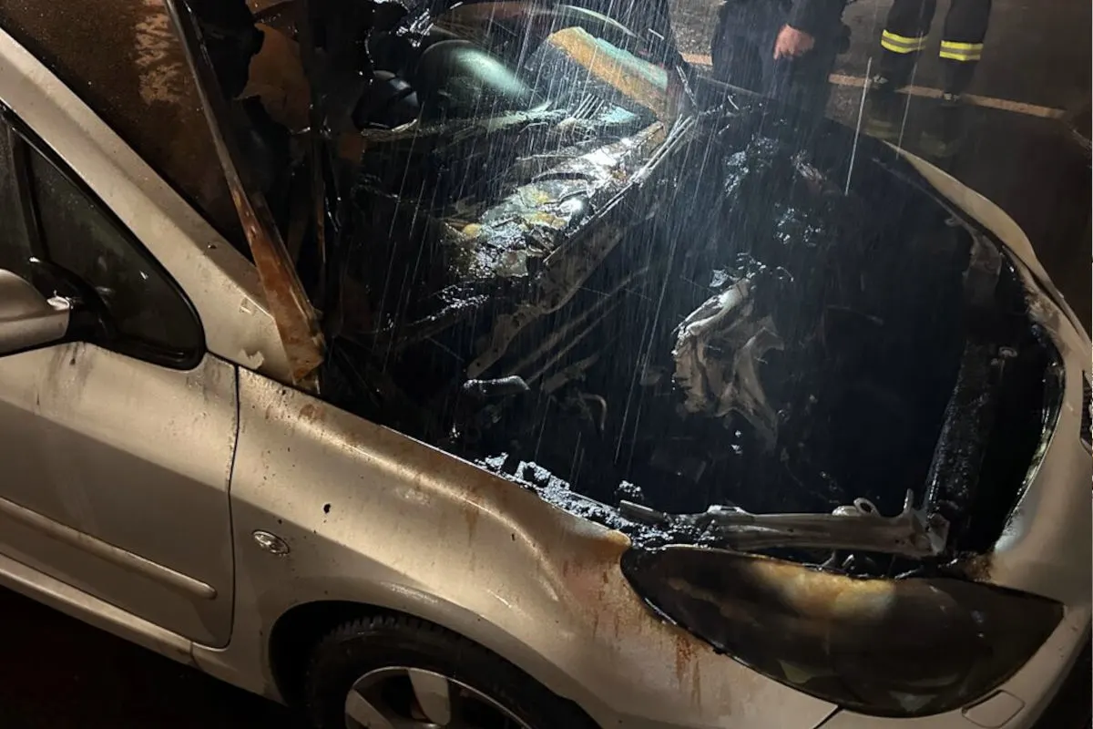 St.Gallen – Auto in Parkgarage in Brand