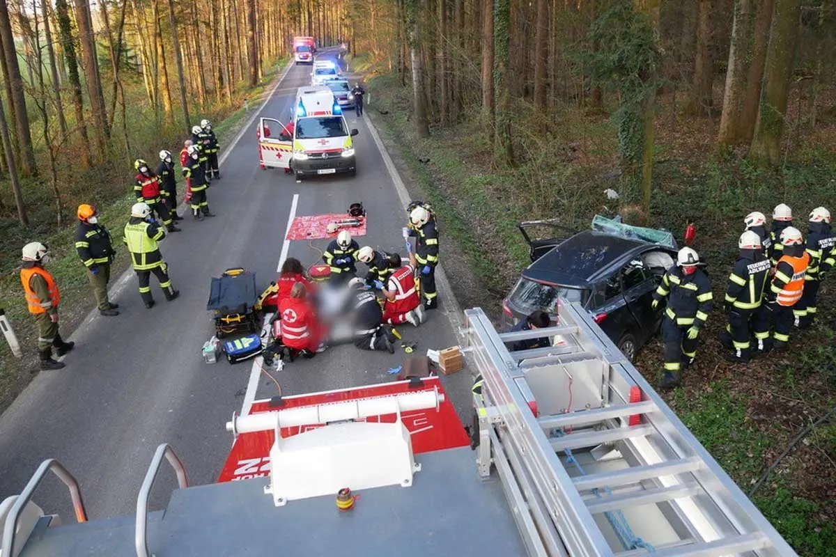 (UPDATE) Waldneukirchen - 26-jährige Frau kracht gegen Baum - tot!