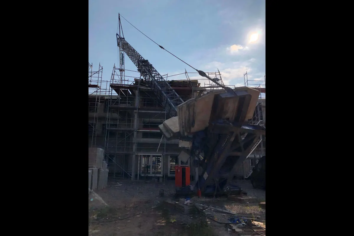 Kaiserslautern – Umgestürzter Baukran