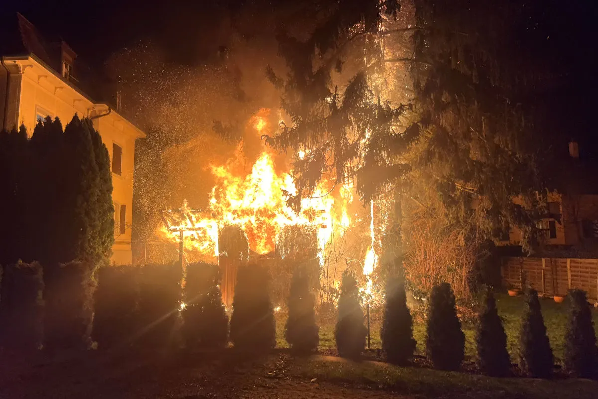 Amriswil TG – Gartenhaus nach Brand zerstört