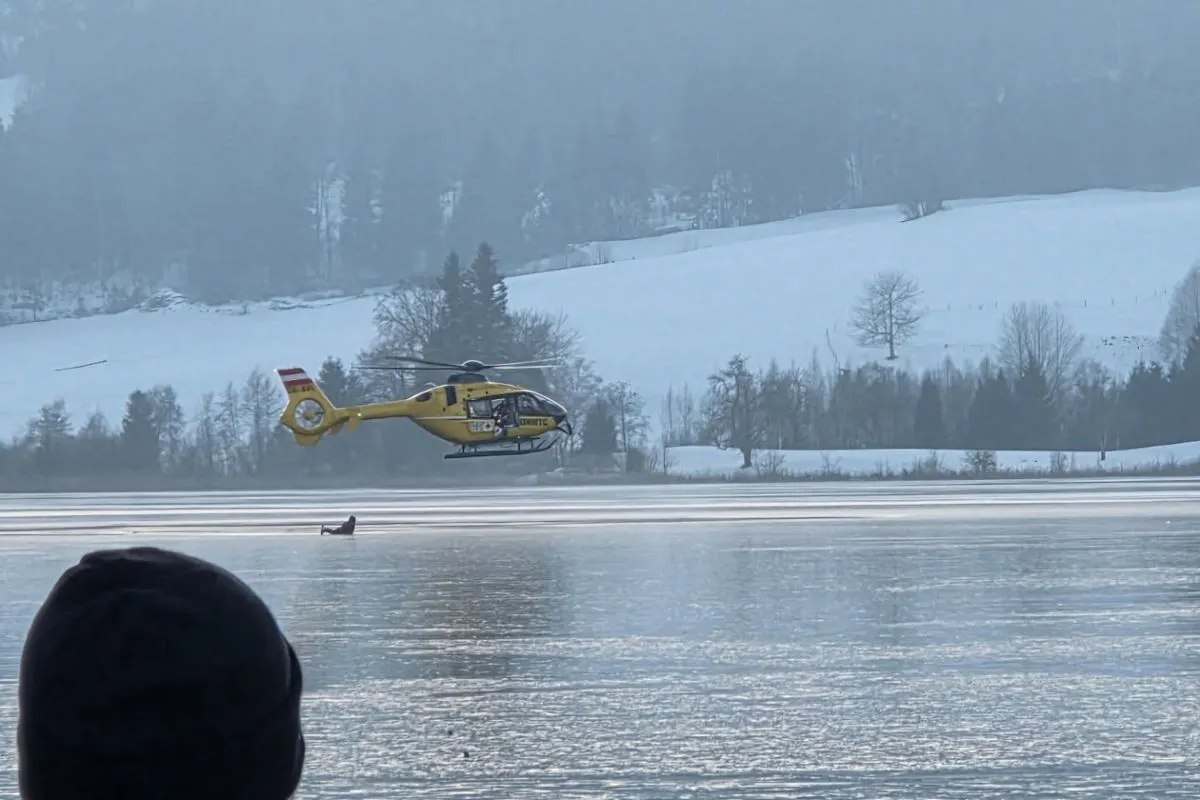 Zell am Moos – Großeinsatz nach Eiseinbruch am Irrsee