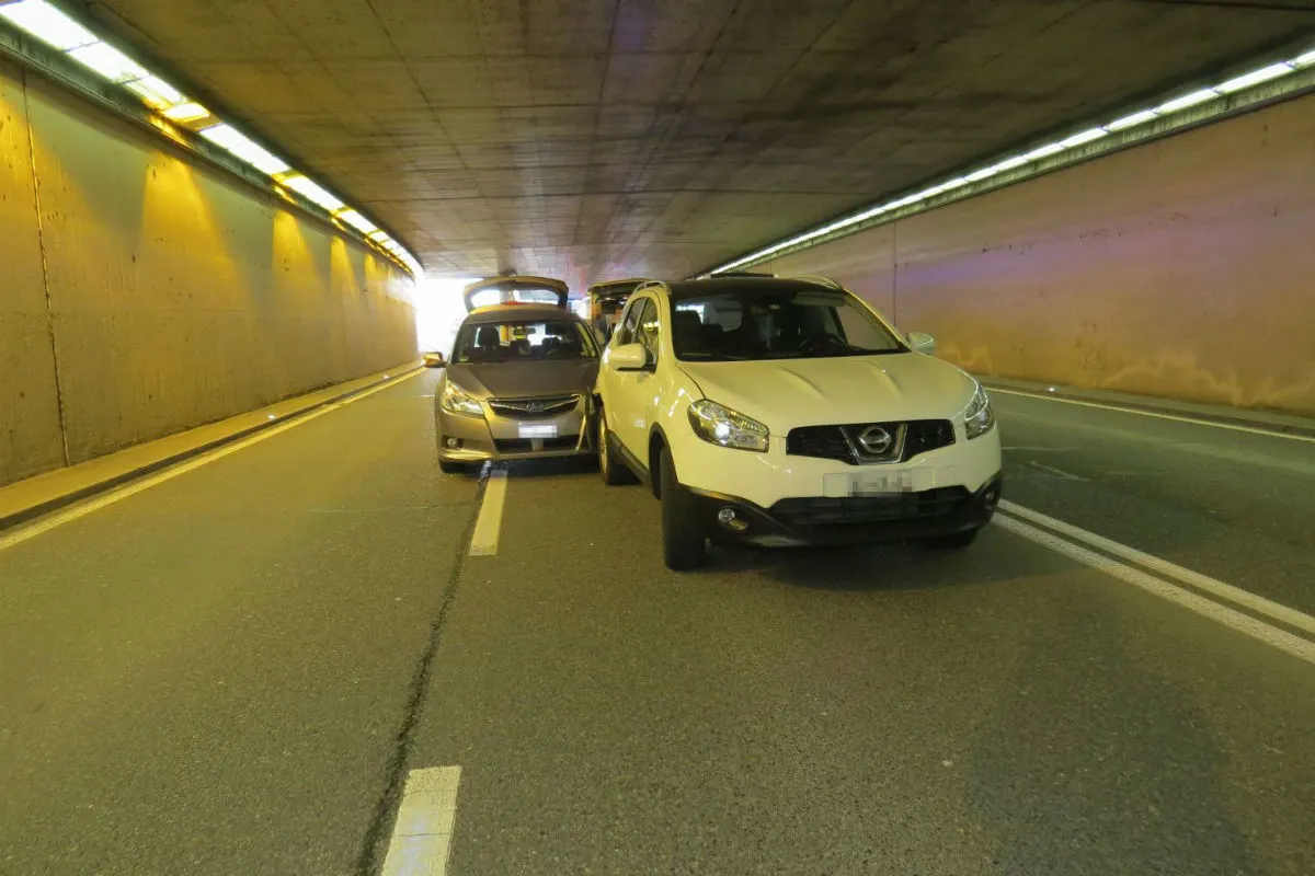 Brugg AG - Auffahrkollision im Tunnel
