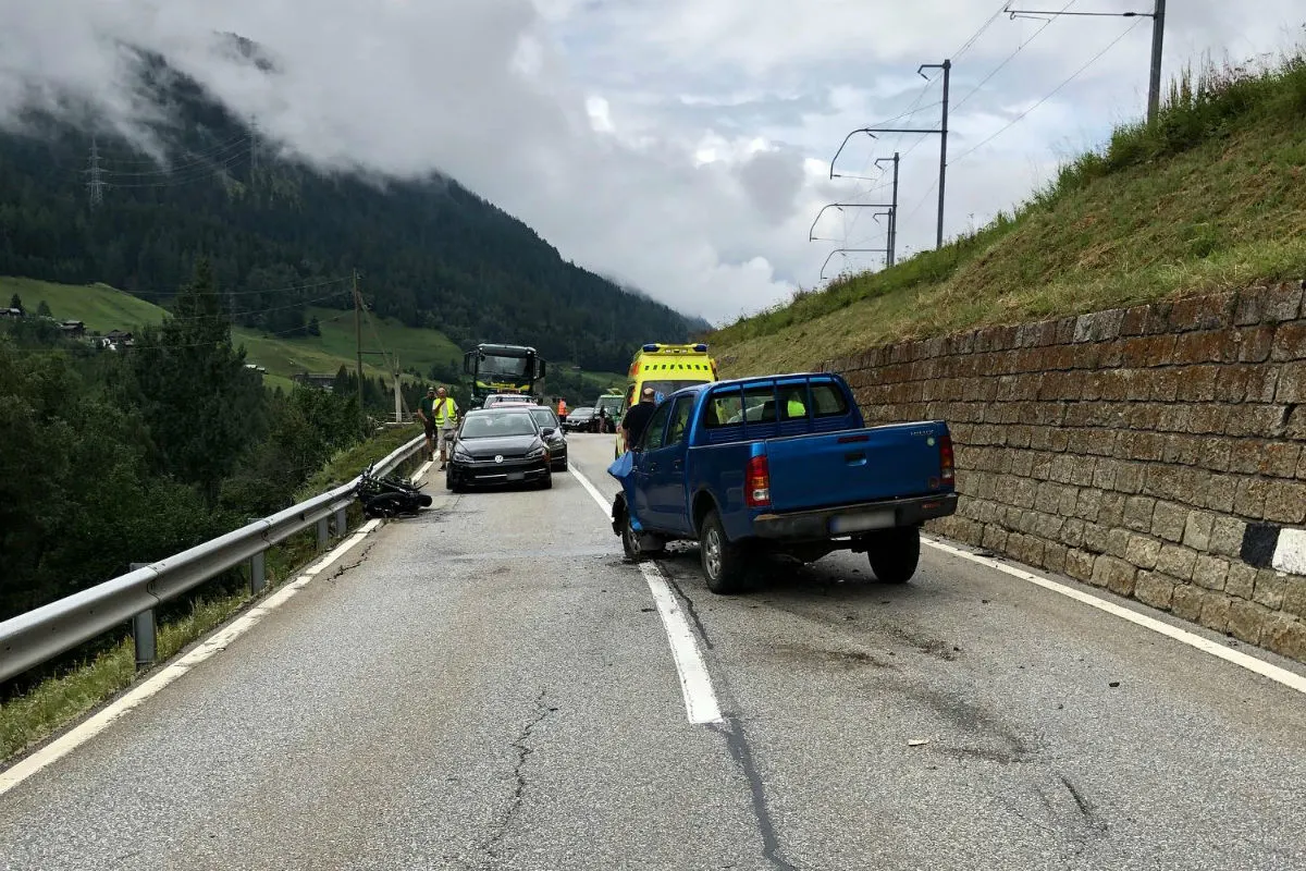 Niederwald und Orsières VS  - 2 Verletzte bei Verkehrsunfällen