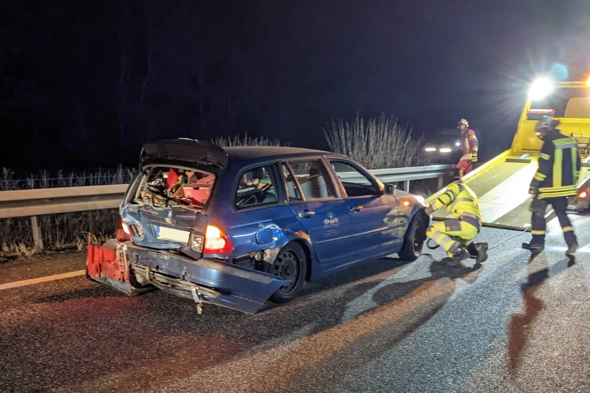 A4 Gotha – Verkehrsunfall mit drei schwer verletzten Personen