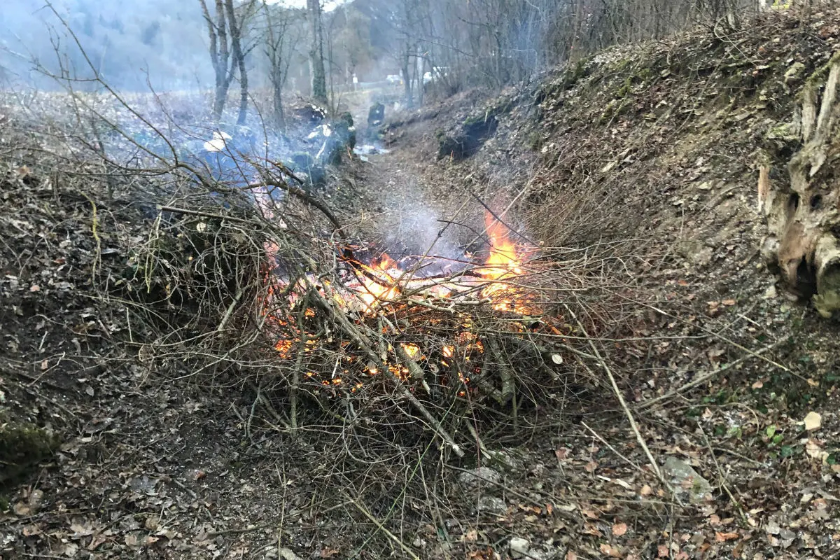 Schaffhausen SH - Drei Brandherde in Bachbett
