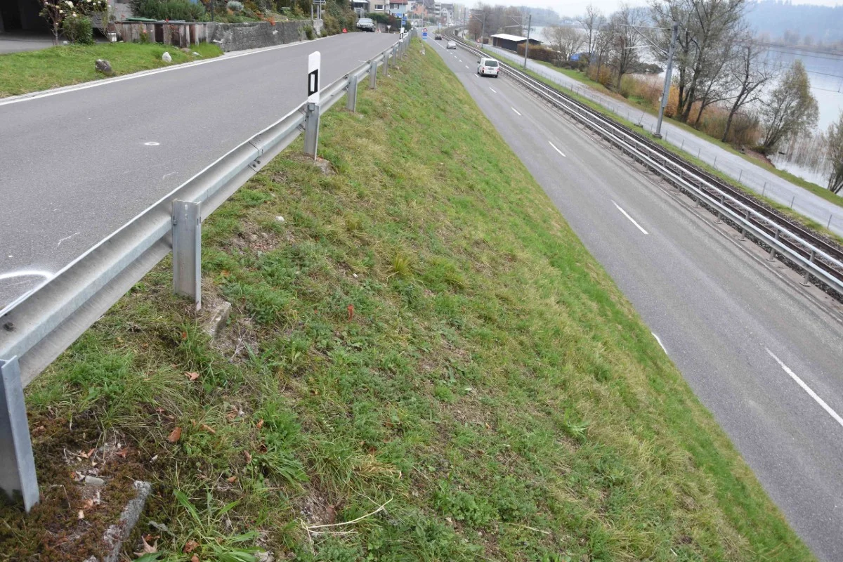 Schmerikon SG -  Motorradlenker baut Selbstunfall