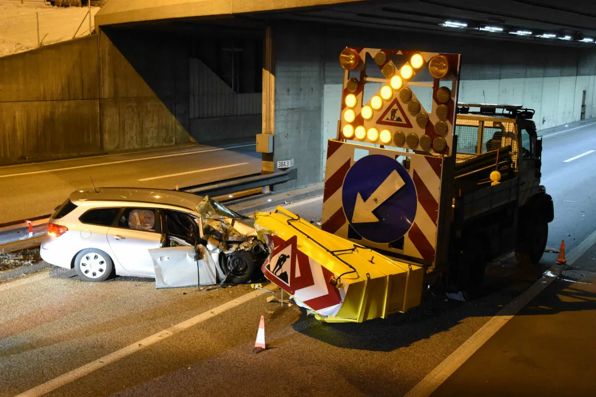St. Gallen SG - In Aufpralldämpfer geprallt