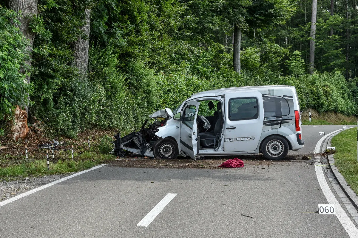 Bubikon ZH - Autofahrer prallt frontal gegen Baum