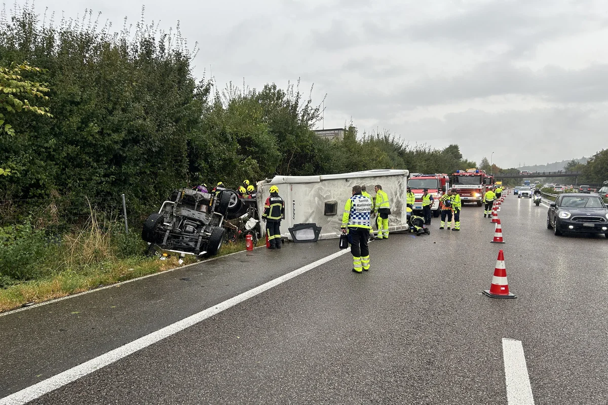 Safenwil / A1 AG - Kollision nach Überholmanöver 