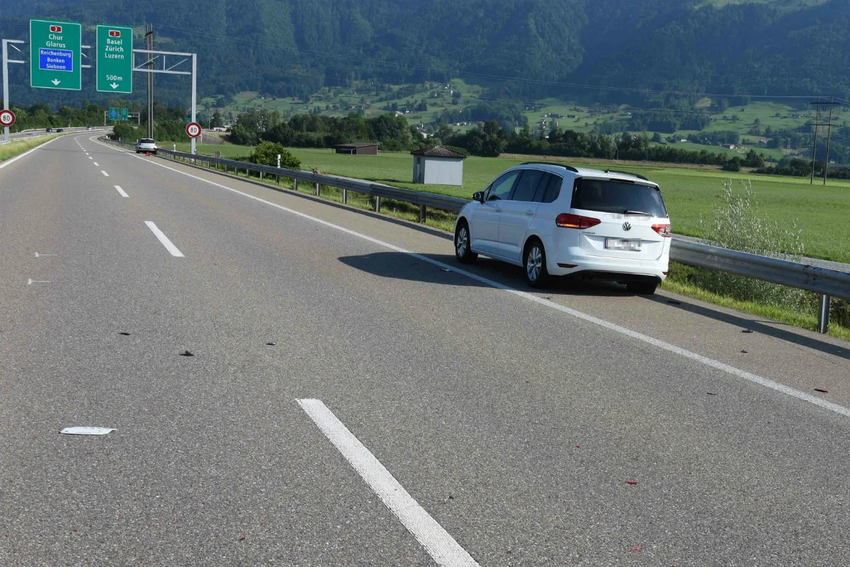 Benken SG - Auffahrunfall auf der Autobahn