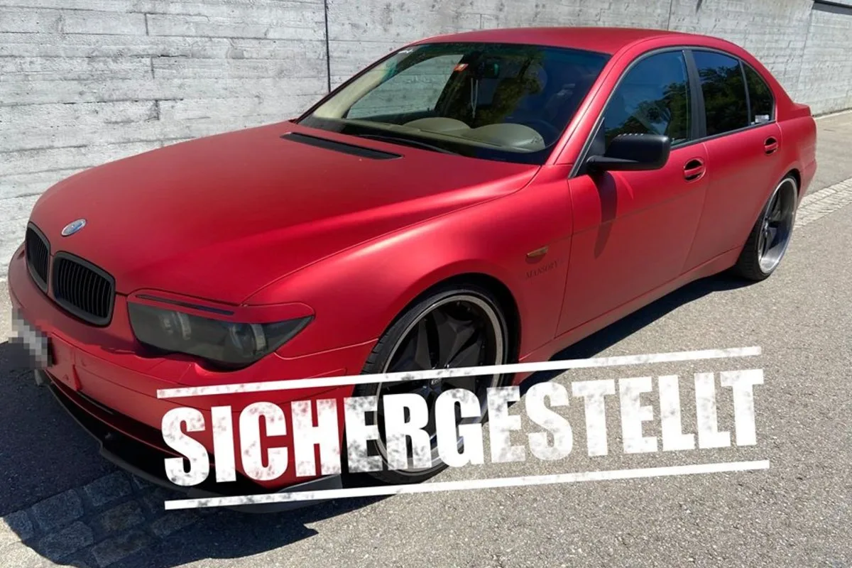 Kontrolle in Aarau AG - Gezielte Aktion gegen "Poser" - Älterer BMW 745 als Paradebeispiel