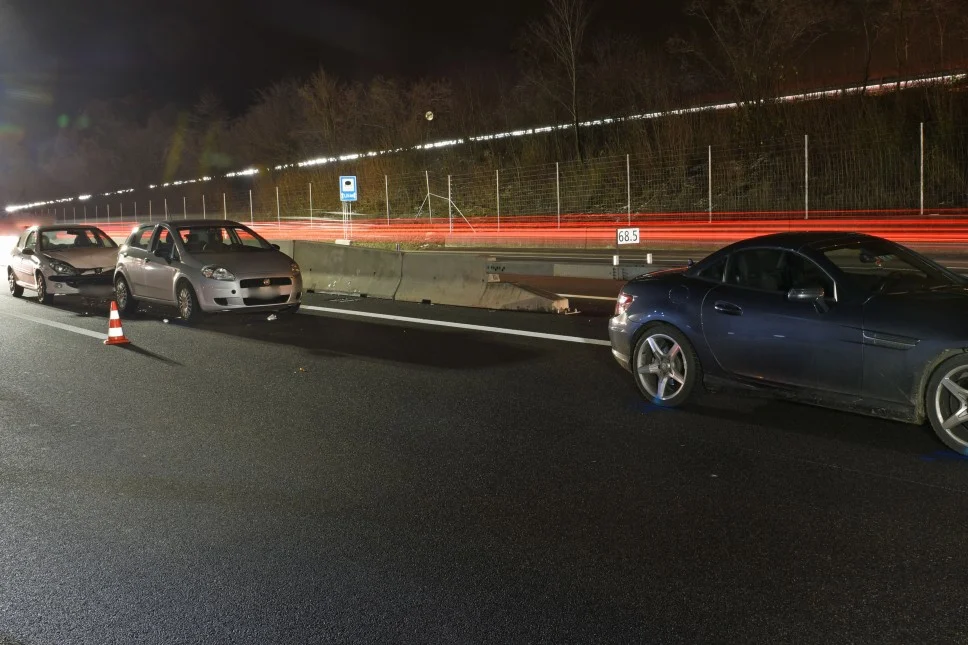 Knutwil LU - Nach Unfall auf Autobahn rennt ein Hund auf die Fahrbahn und sorgt für Rückstau