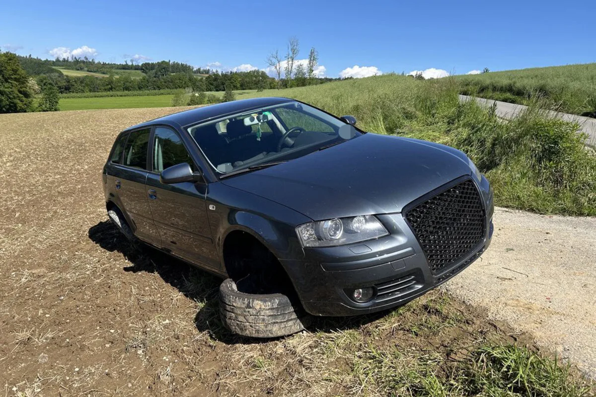 Lengnau AG - Entgegenkommendem Auto ausgewichen