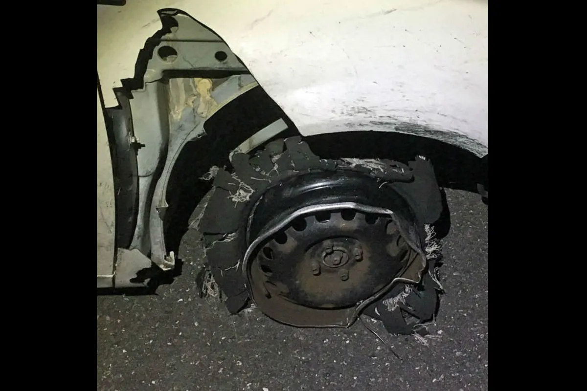 A14/Ebikon LU - Angetrunken mit plattem und zerfetztem Reifen unterwegs