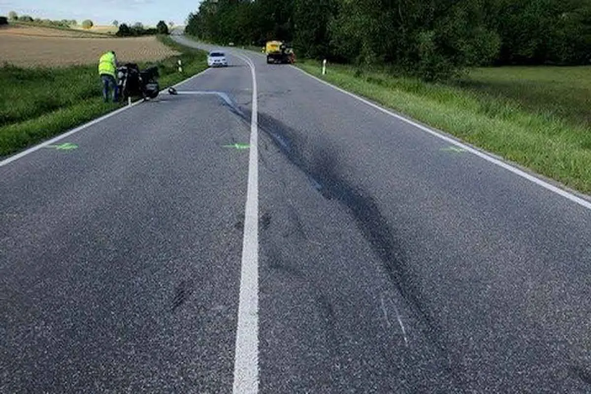  Schwerer Motorradunfall in Niederhorbach - B38 vollgesperrt