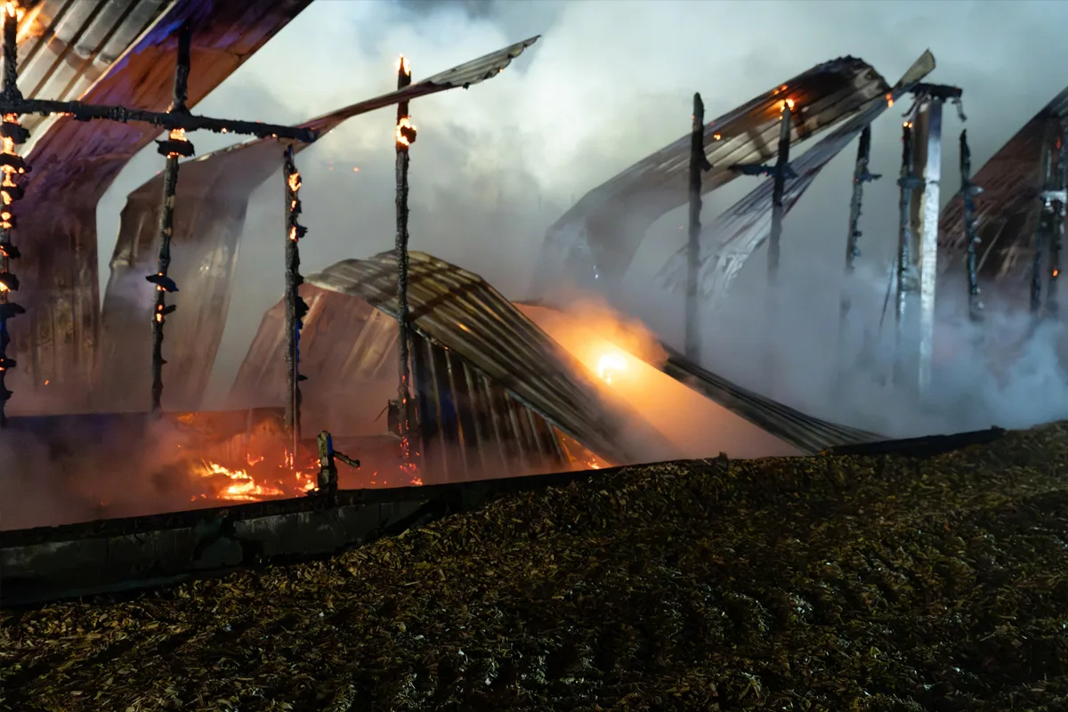 Schülp – Scheunenbrand auf landwirtschaftlichem Betrieb