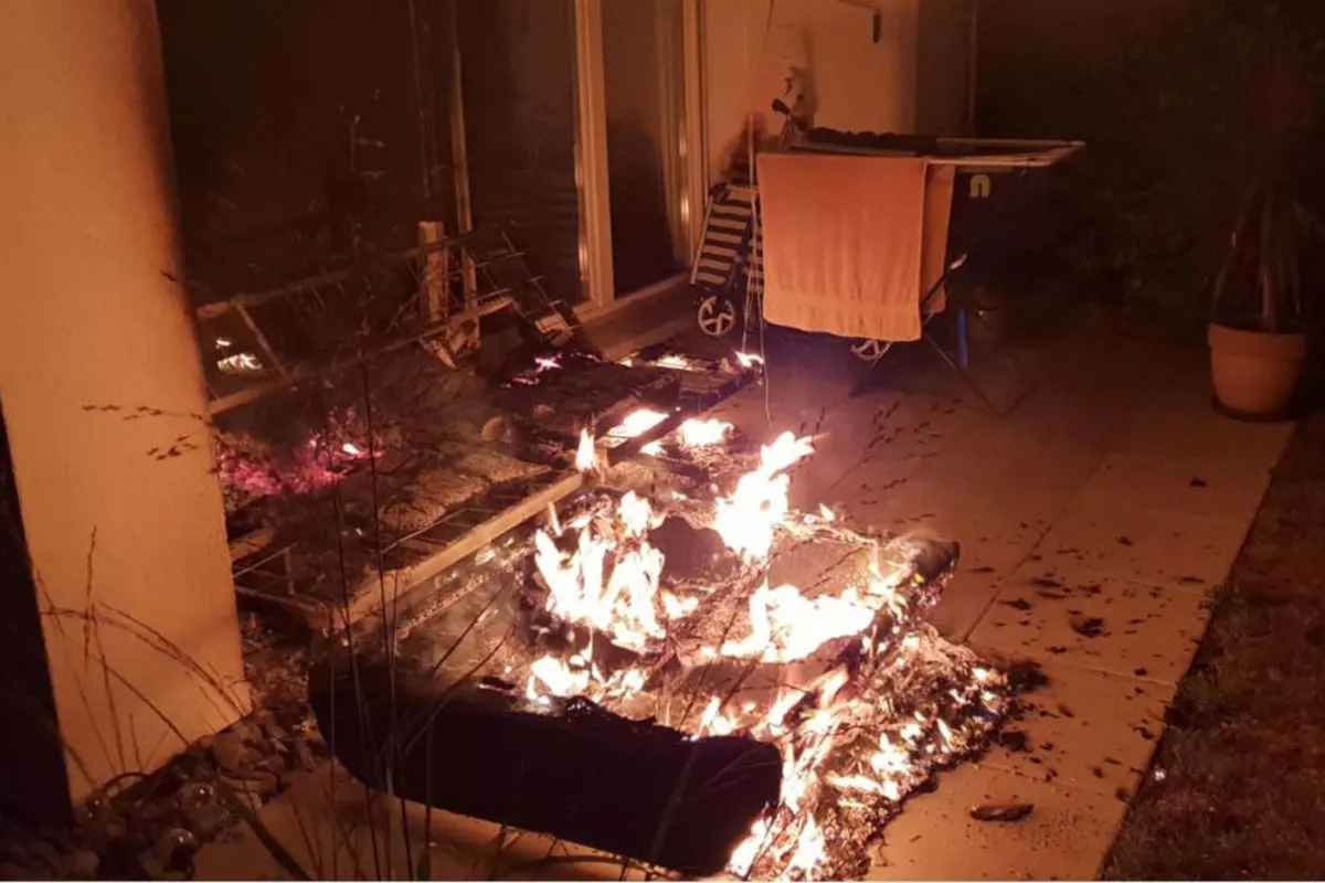Chur GR - Feuerwehreinsatz bei Brand auf der Terrasse