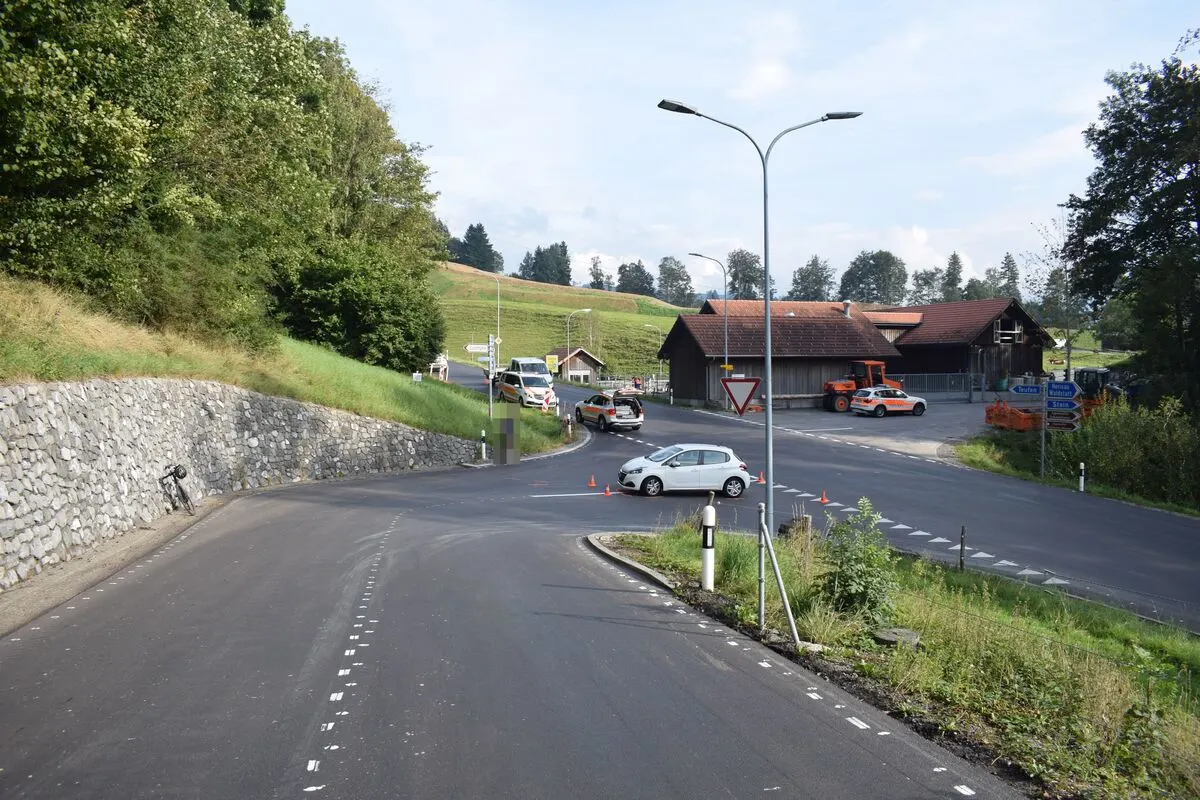  Niederteufen AR - Velofahrerin nach Kollision im Spital
