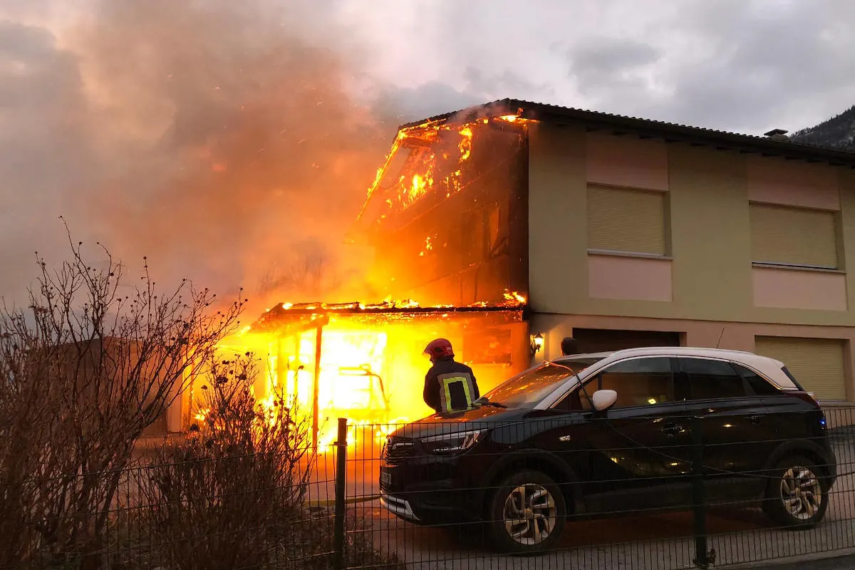 Grône VS – Brand eines Wohnhauses