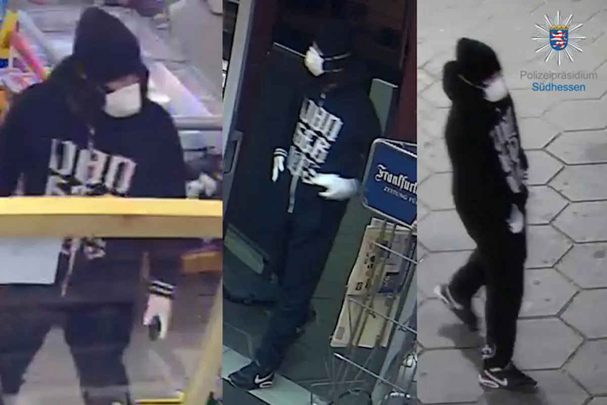 Lampertheim HE - Raubüberfall auf Tankstelle - Polizei veröffentlicht Bilder des Täters